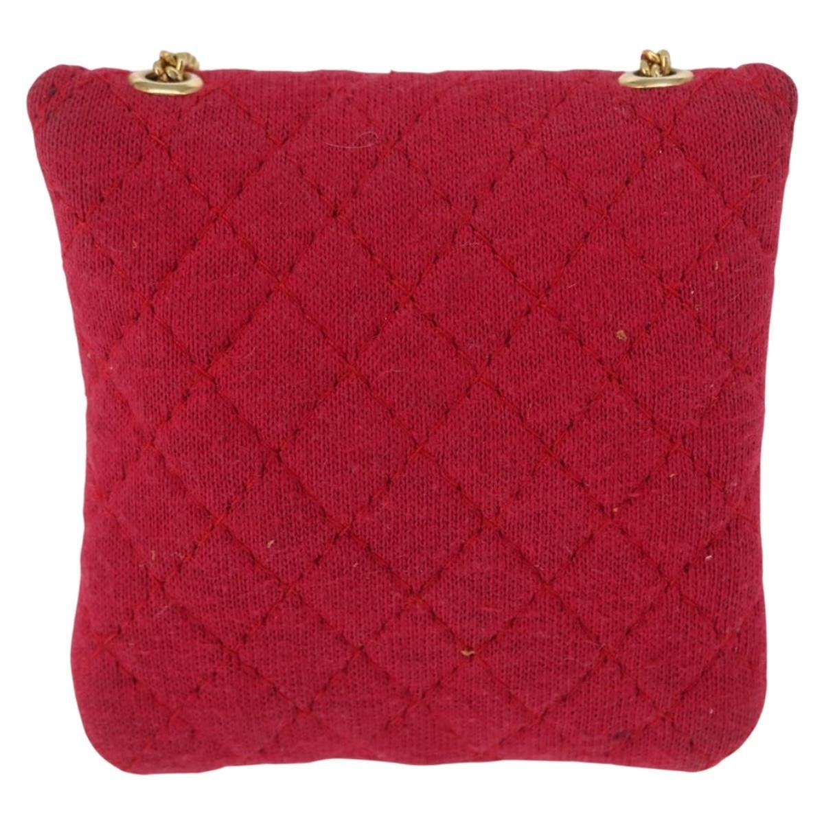 Chanel Chanel Vintage Chain Pocket Clutch Cotton Size ONE SIZE - 2 Thumbnail