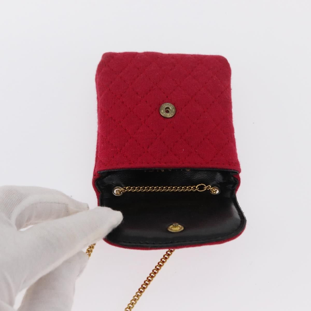 Chanel Chanel Vintage Chain Pocket Clutch Cotton Size ONE SIZE - 11 Thumbnail