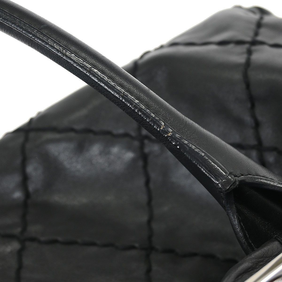 Chanel Chanel Expandable Zip Around Frame Bag Quilted Leather Size ONE SIZE - 10 Thumbnail