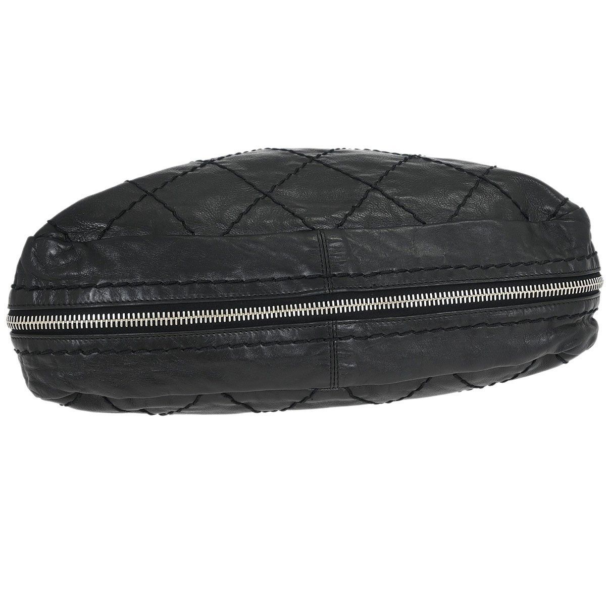 Chanel Chanel Expandable Zip Around Frame Bag Quilted Leather Size ONE SIZE - 9 Thumbnail