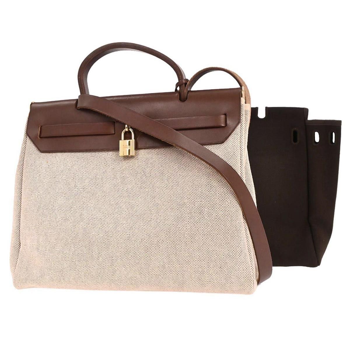 Hermes Hermes Herbag Toile and Leather Size ONE SIZE - 2 Thumbnail