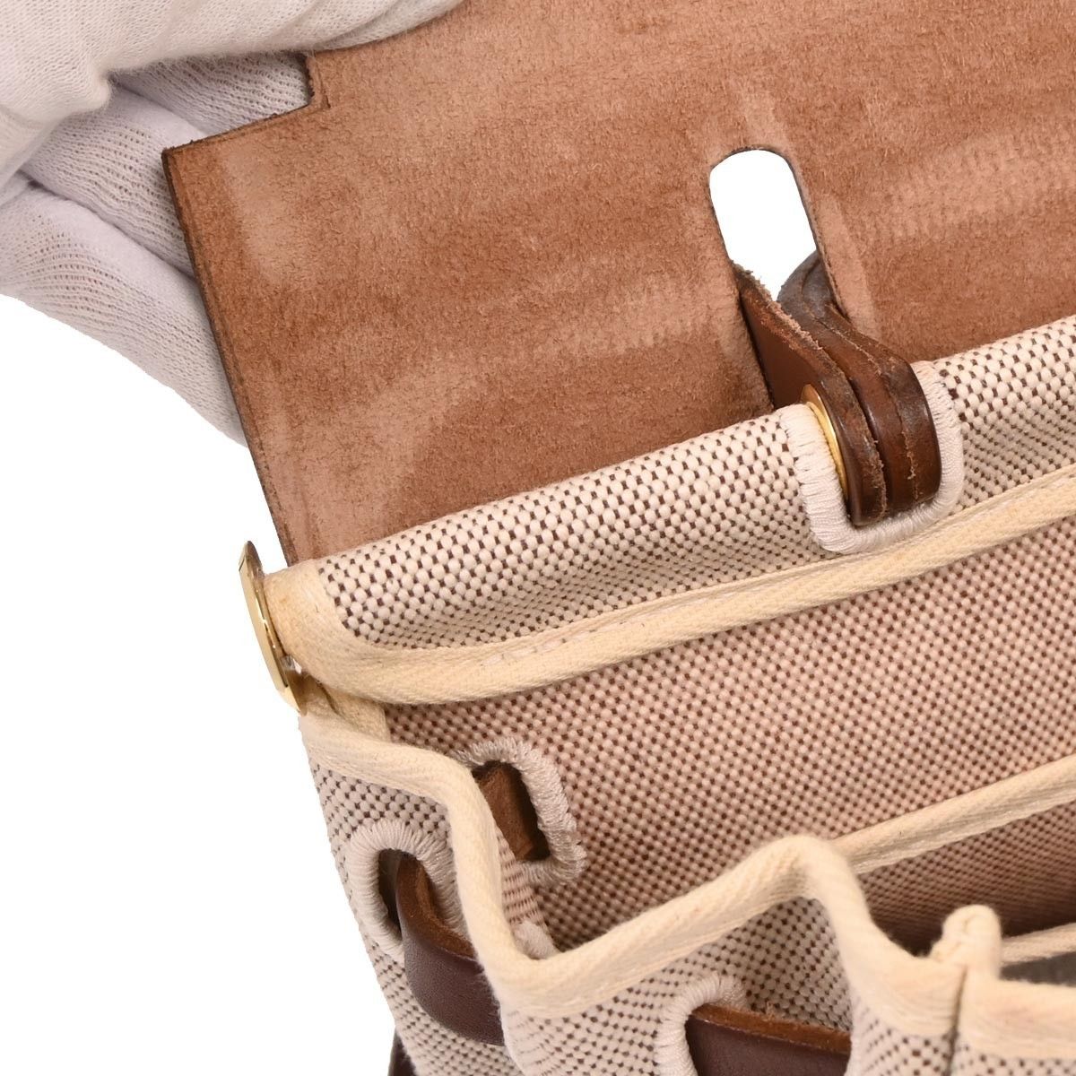 Hermes Hermes Herbag Toile and Leather Size ONE SIZE - 10 Thumbnail