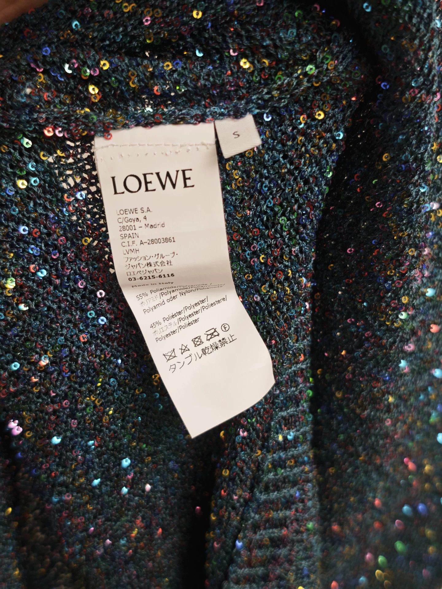 Loewe LOEWE Sequin Asymmetric Sleeveless Top Size US S / EU 44-46 / 1 - 8 Thumbnail
