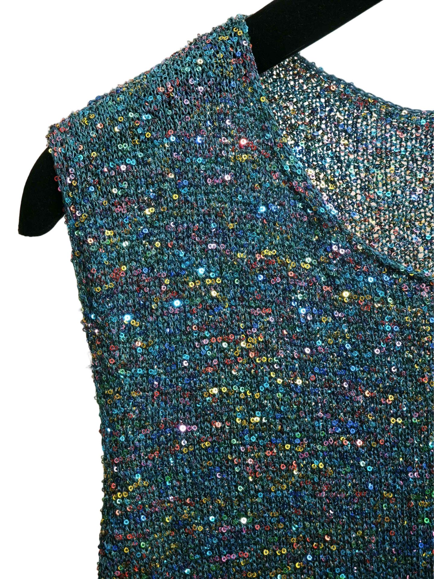 Loewe LOEWE Sequin Asymmetric Sleeveless Top Size US S / EU 44-46 / 1 - 6 Thumbnail
