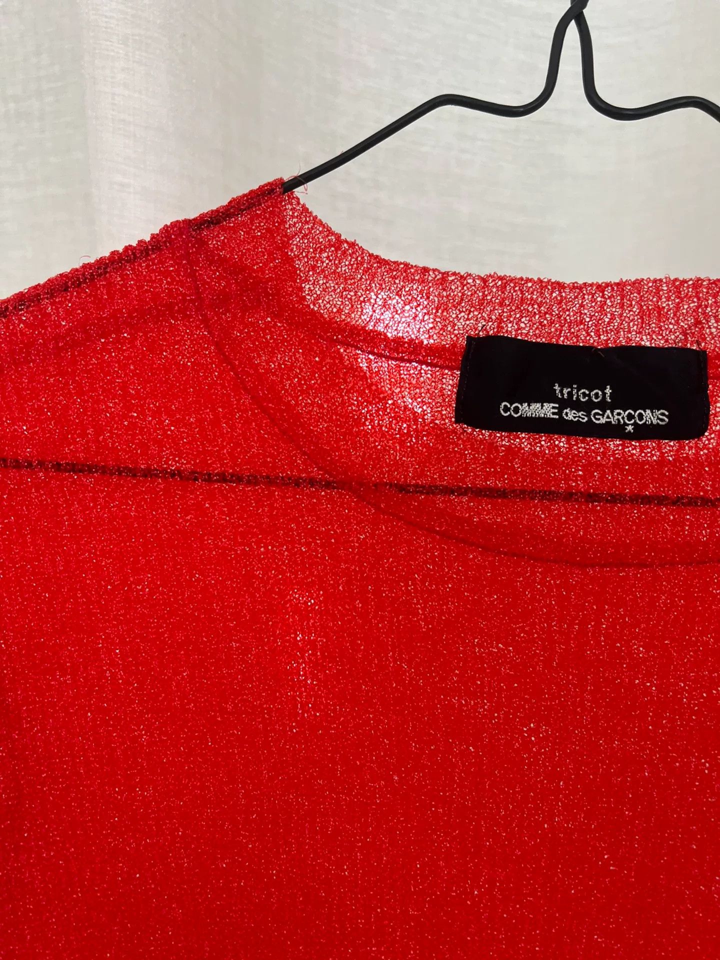 Comme des Garcons Red Contrast Short Sleeve Top Size US S / EU 44-46 / 1 - 5 Thumbnail