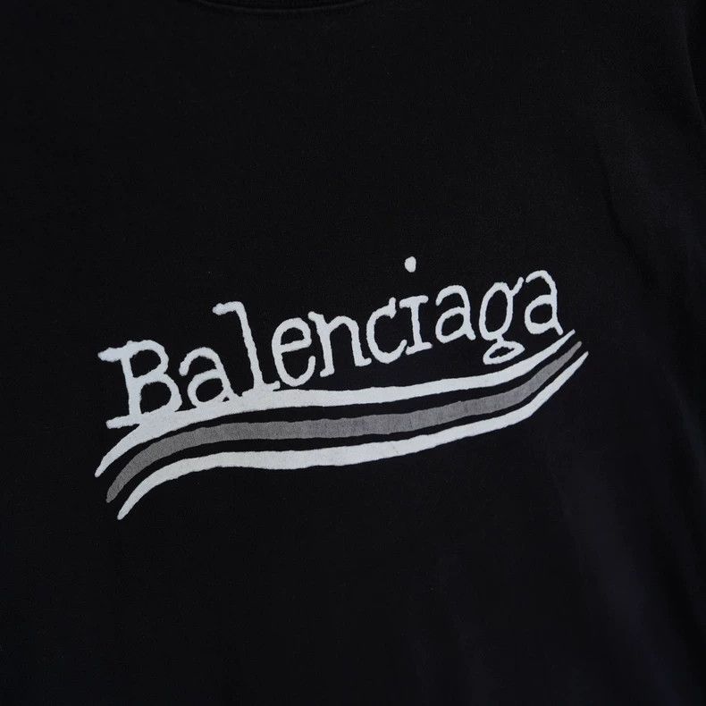 Balenciaga Balenciaga Black Distressed Coke Print Tee Size US L / EU 52-54 / 3 - 3 Thumbnail