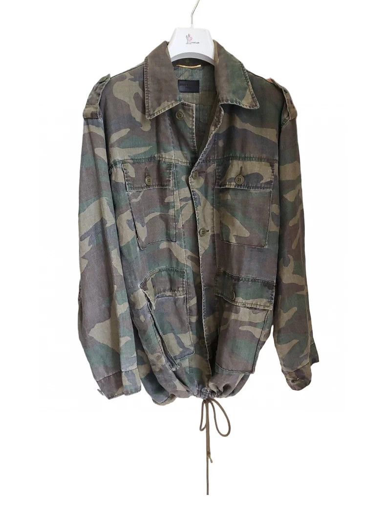 Saint Laurent Paris Saint Laurent Camo Linen Shirt Jacket Size US M / EU 48-50 / 2 - 3 Thumbnail