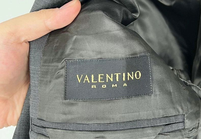 Valentino Valentino Men's Gray Wool Suit Size US XL / EU 56 / 4 - 7 Thumbnail