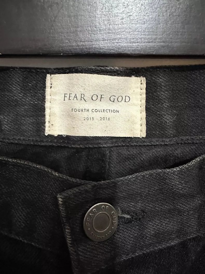 Fear of God Fear of God 4th Black Distressed Denim Jeans Size US 33 - 3 Thumbnail