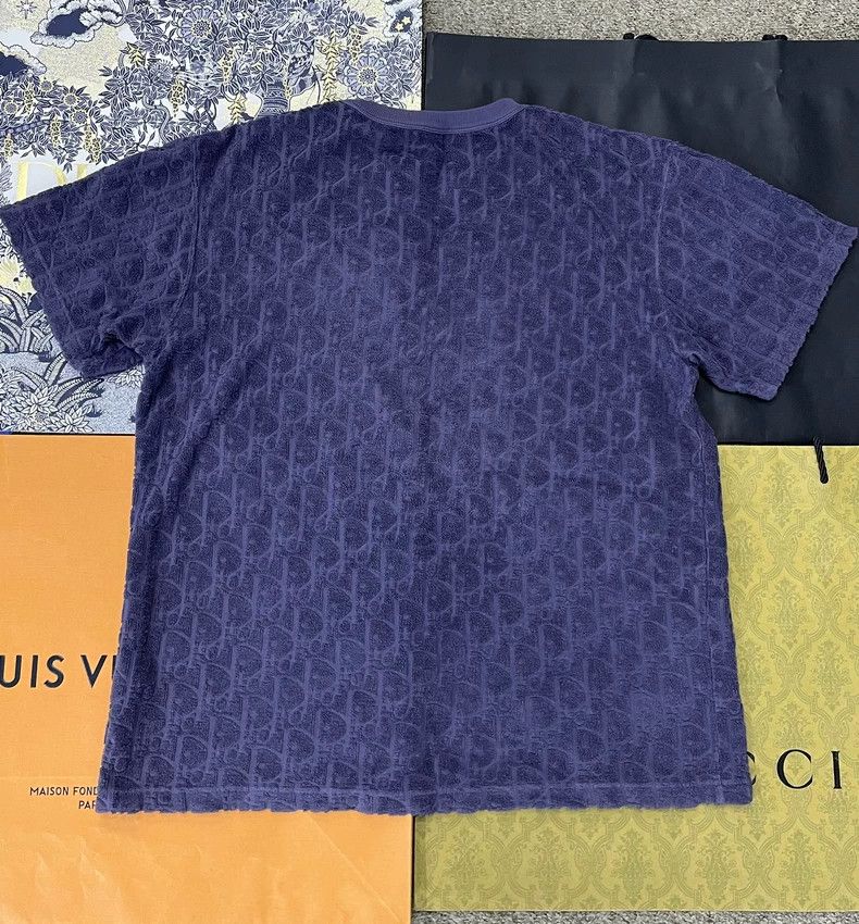 Dior Dior Purple Monogram Terry Short Sleeve T-Shirt Size US L / EU 52-54 / 3 - 2 Thumbnail