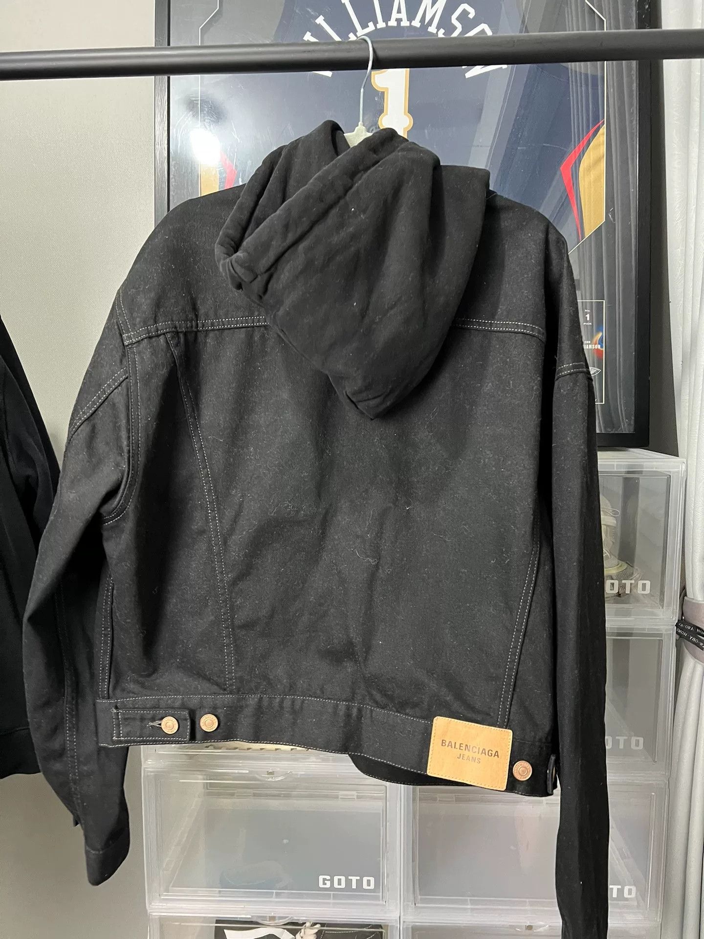 Balenciaga Balenciaga Denim Hooded Jacket Size US XXS / EU 40 - 2 Thumbnail
