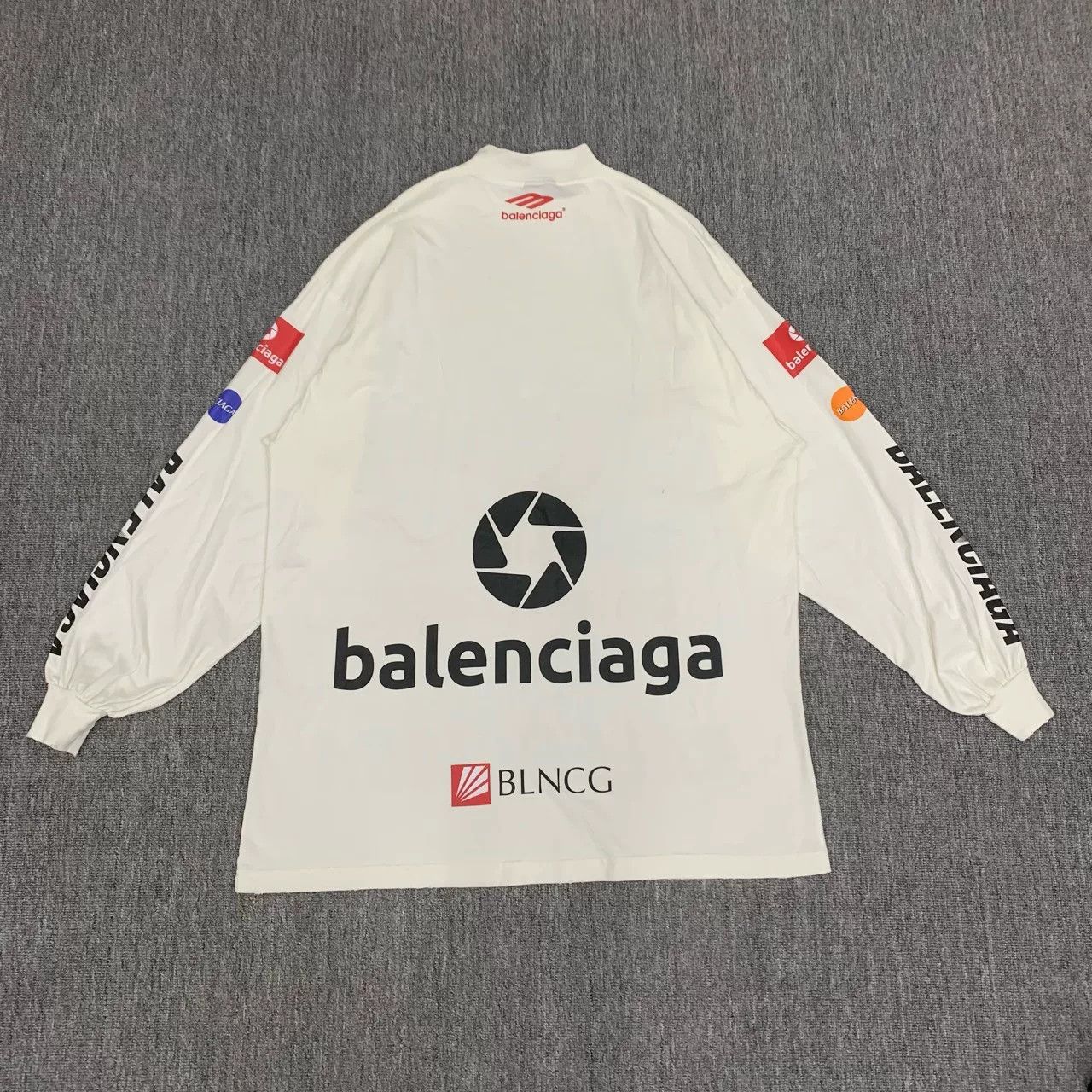 Balenciaga Balenciaga White Logo Racing Longsleeve Size US XS / EU 42 / 0 - 2 Thumbnail