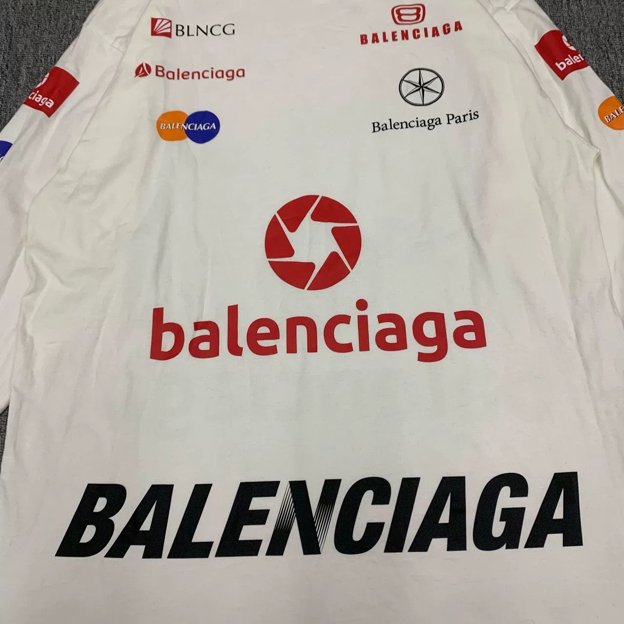 Balenciaga Balenciaga White Logo Racing Longsleeve Size US XS / EU 42 / 0 - 8 Thumbnail