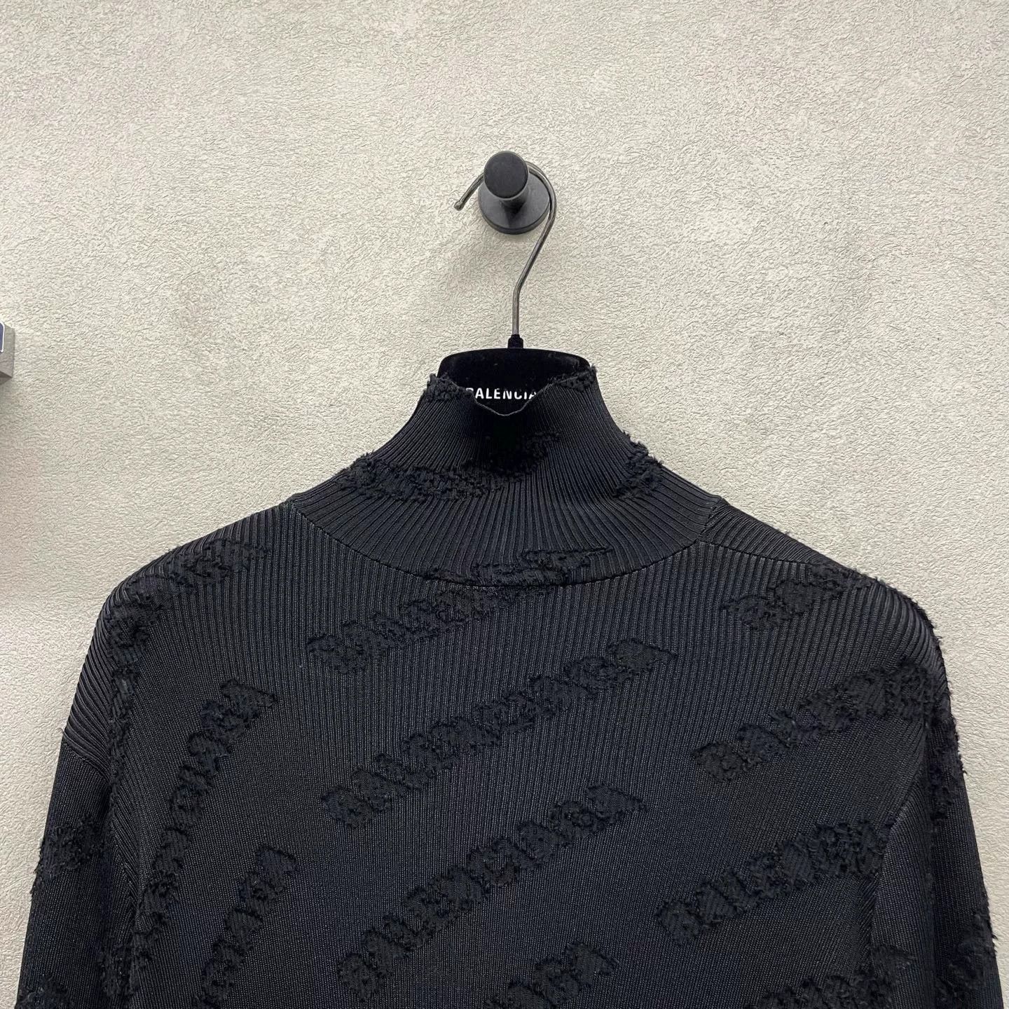 Balenciaga Balenciaga Black Logo Ribbed Long Dress Size US S / EU 44-46 / 1 - 4 Thumbnail