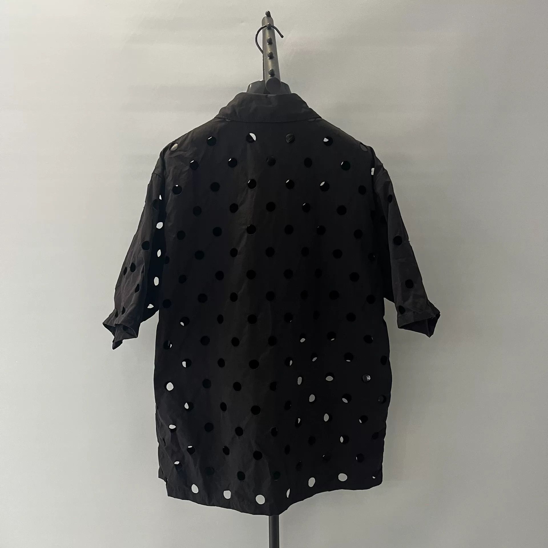 Prada PRADA Show Black Shirt with Holes Size US XL / EU 56 / 4 - 2 Thumbnail