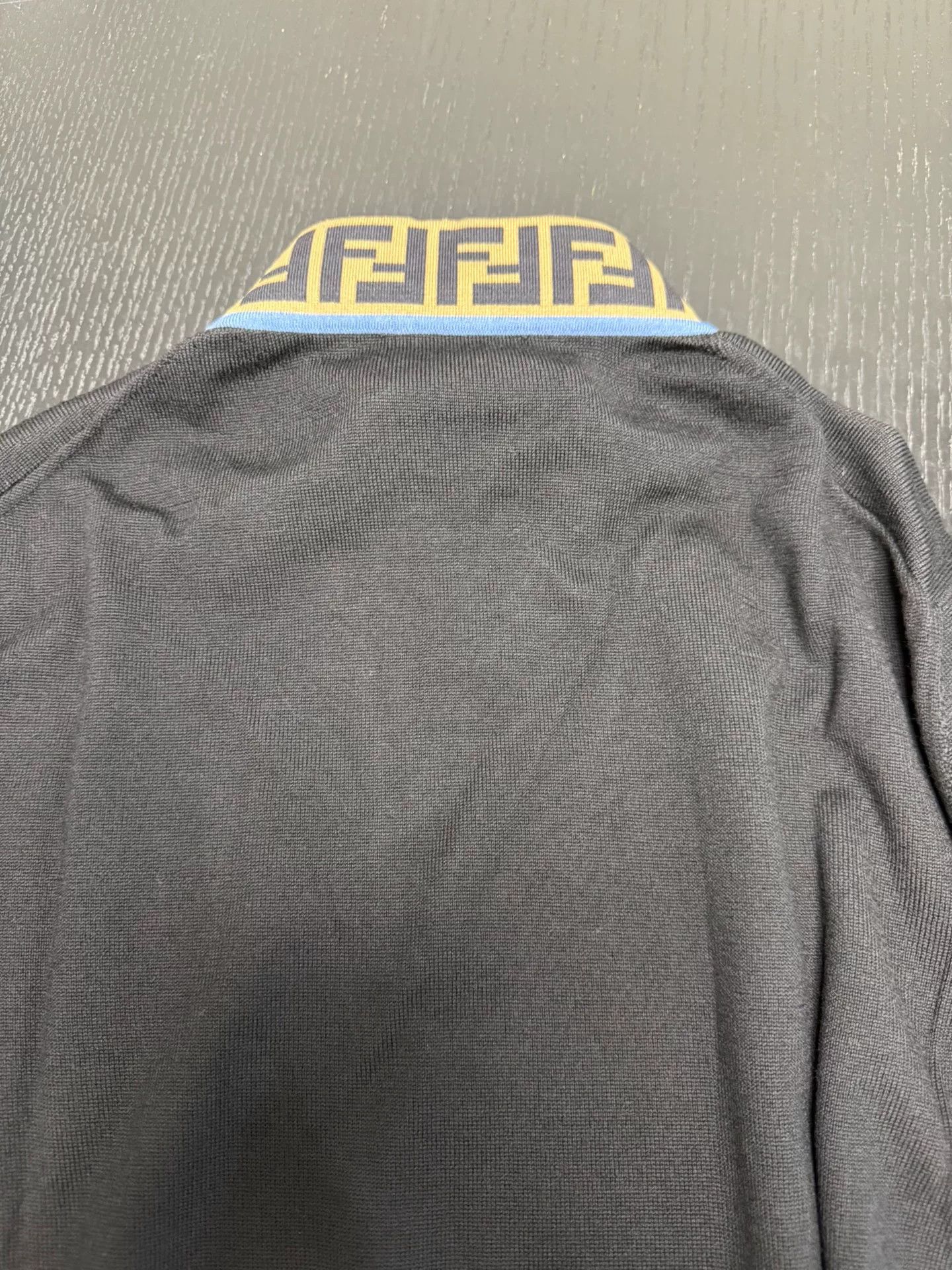 Fendi Fendi Black Wool Pullover with Logo Design Size US L / EU 52-54 / 3 - 8 Thumbnail