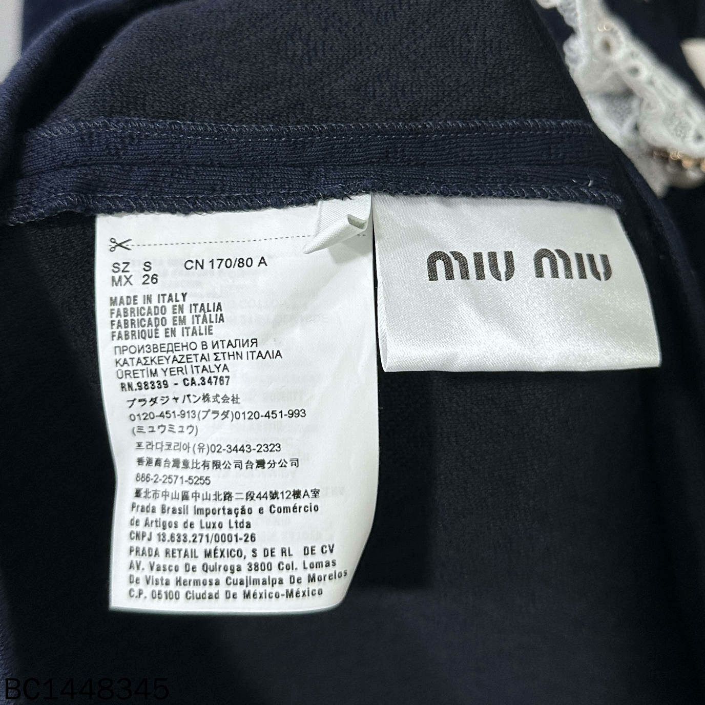 Miu Miu navy lace collar dress by miumiu Size US S / EU 44-46 / 1 - 5 Thumbnail