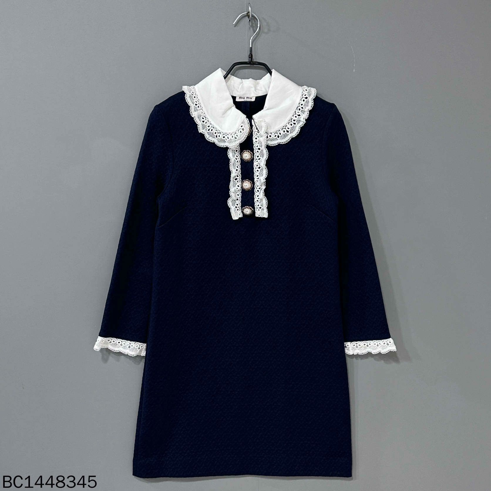 Miu Miu navy lace collar dress by miumiu Size US S / EU 44-46 / 1 - 2 Thumbnail