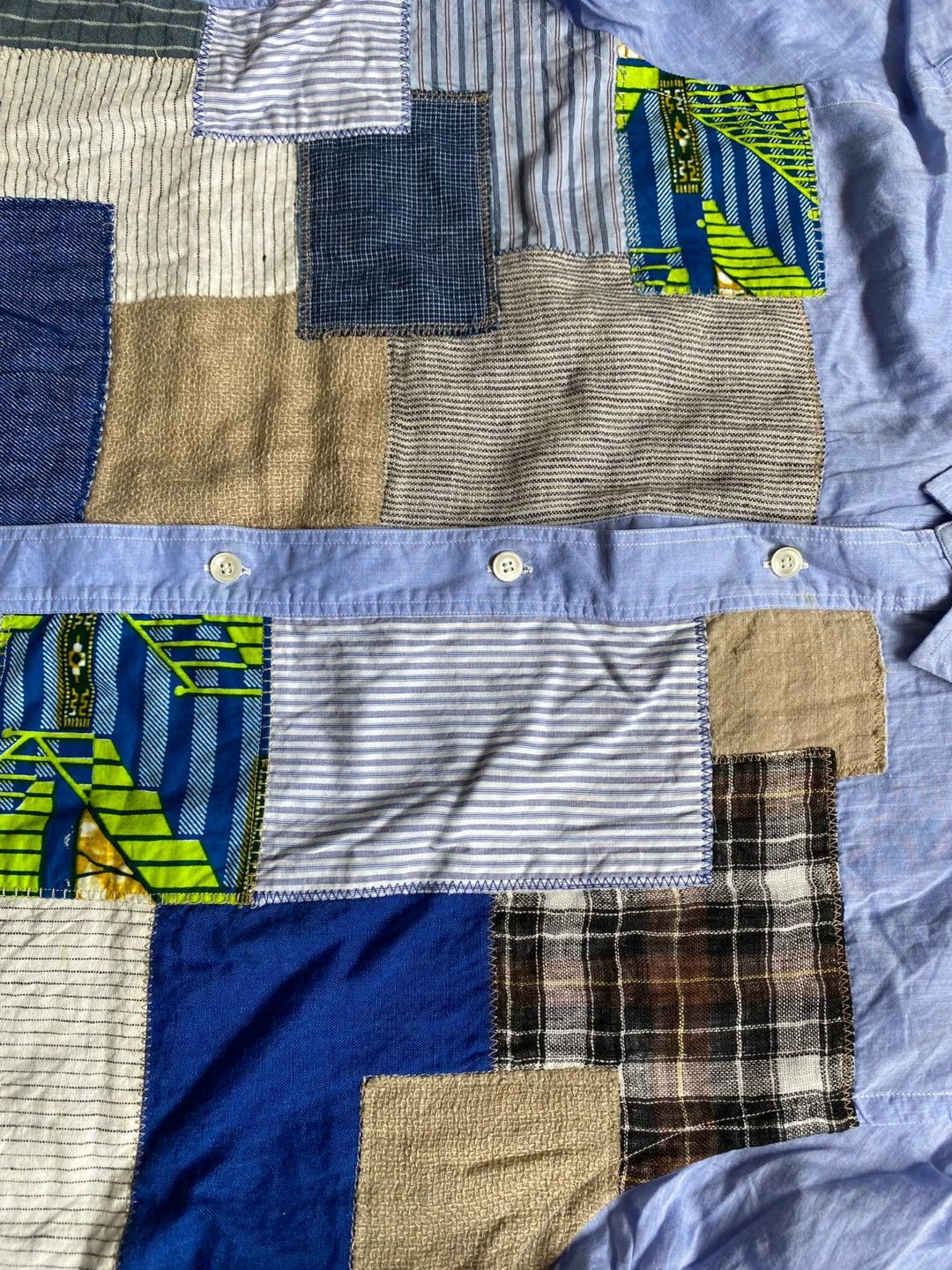 Junya Watanabe summer patchwork shirt by junya watanabe Size US M / EU 48-50 / 2 - 3 Thumbnail