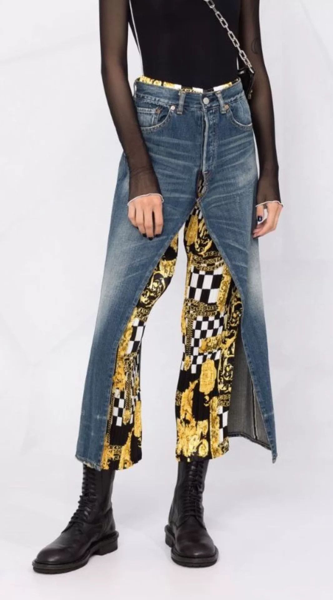 Junya Watanabe junya watanabe patchwork denim pants Size US 27 - 3 Thumbnail