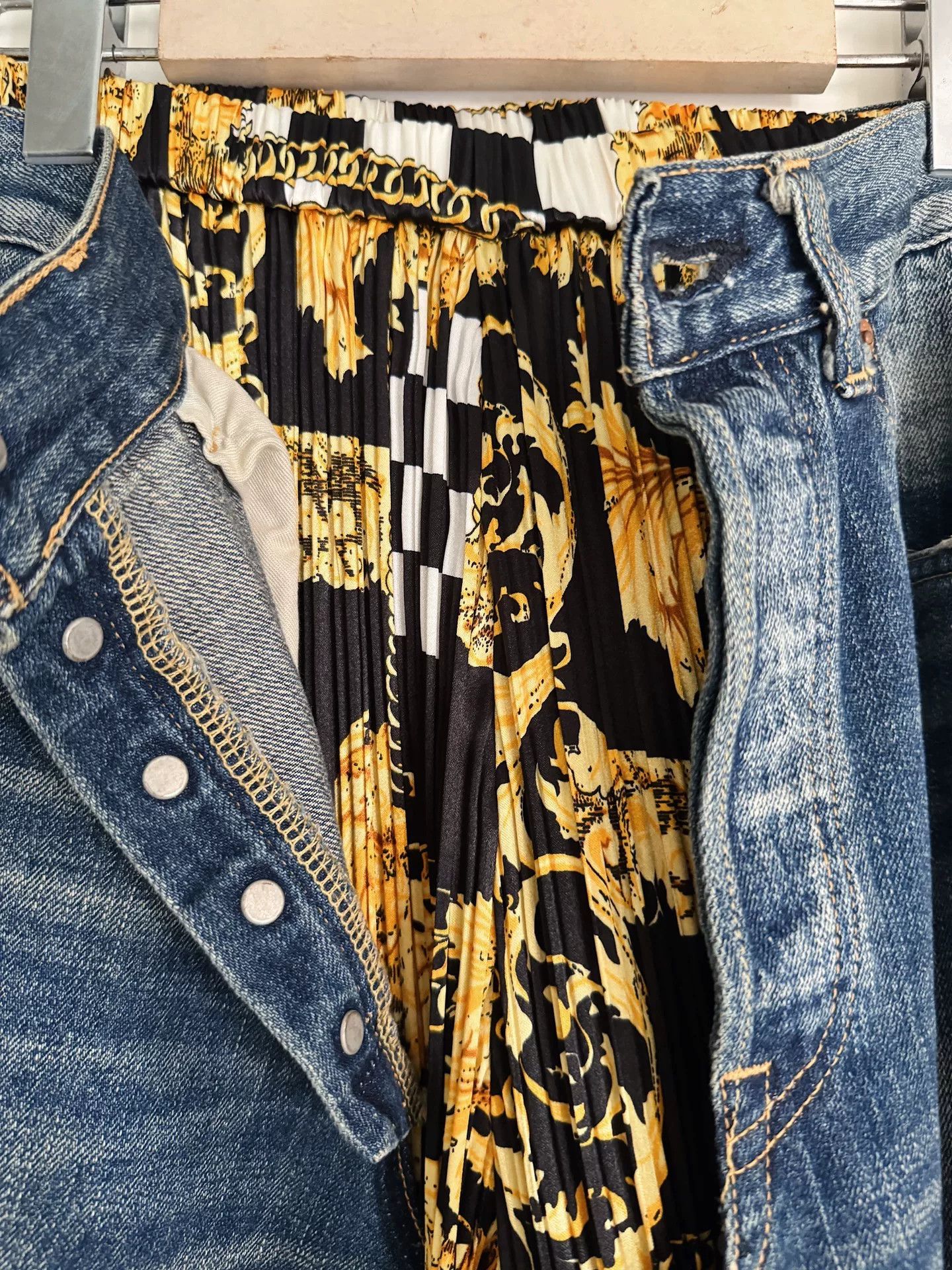Junya Watanabe junya watanabe patchwork denim pants Size US 27 - 6 Thumbnail