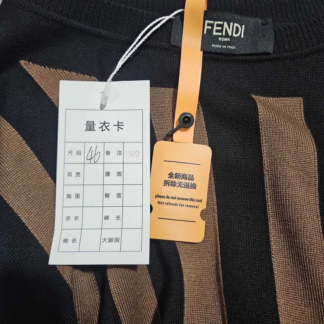 Fendi fendi wool sweater with stripes size 46 Size US M / EU 48-50 / 2 - 3 Thumbnail