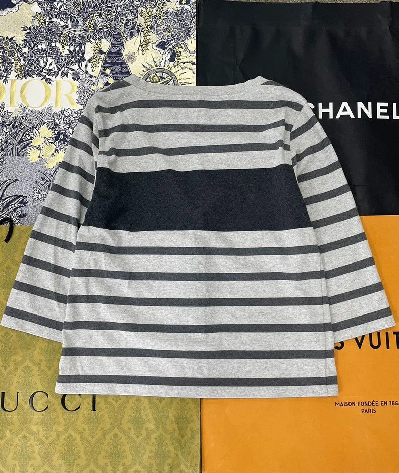 Hermes Hermes Gray Striped Print T-Shirt Size US M / EU 48-50 / 2 - 3 Thumbnail