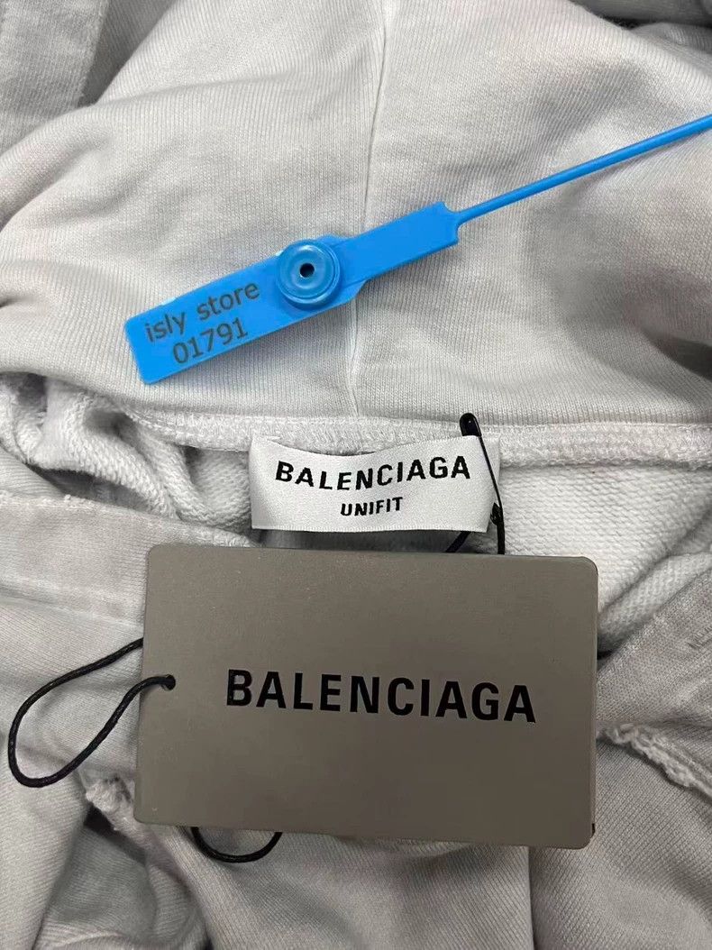 Balenciaga Balenciaga Logo Print Hooded Sweatshirt Size US L / EU 52-54 / 3 - 4 Thumbnail
