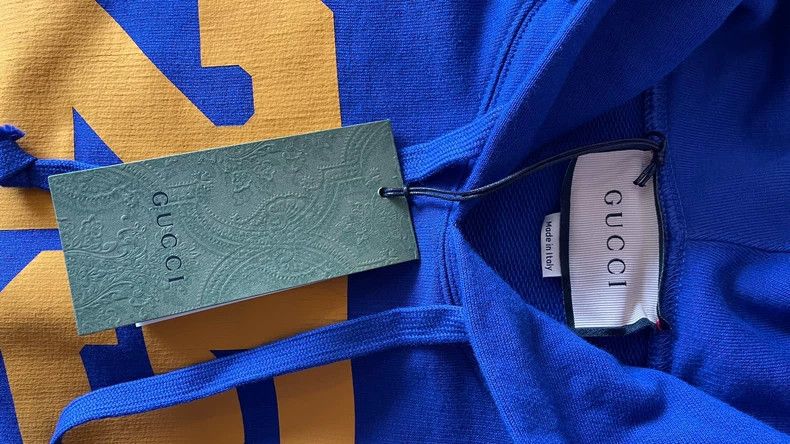 Gucci Gucci Unisex Blue Striped Hoodie Size US XS / EU 42 / 0 - 7 Thumbnail