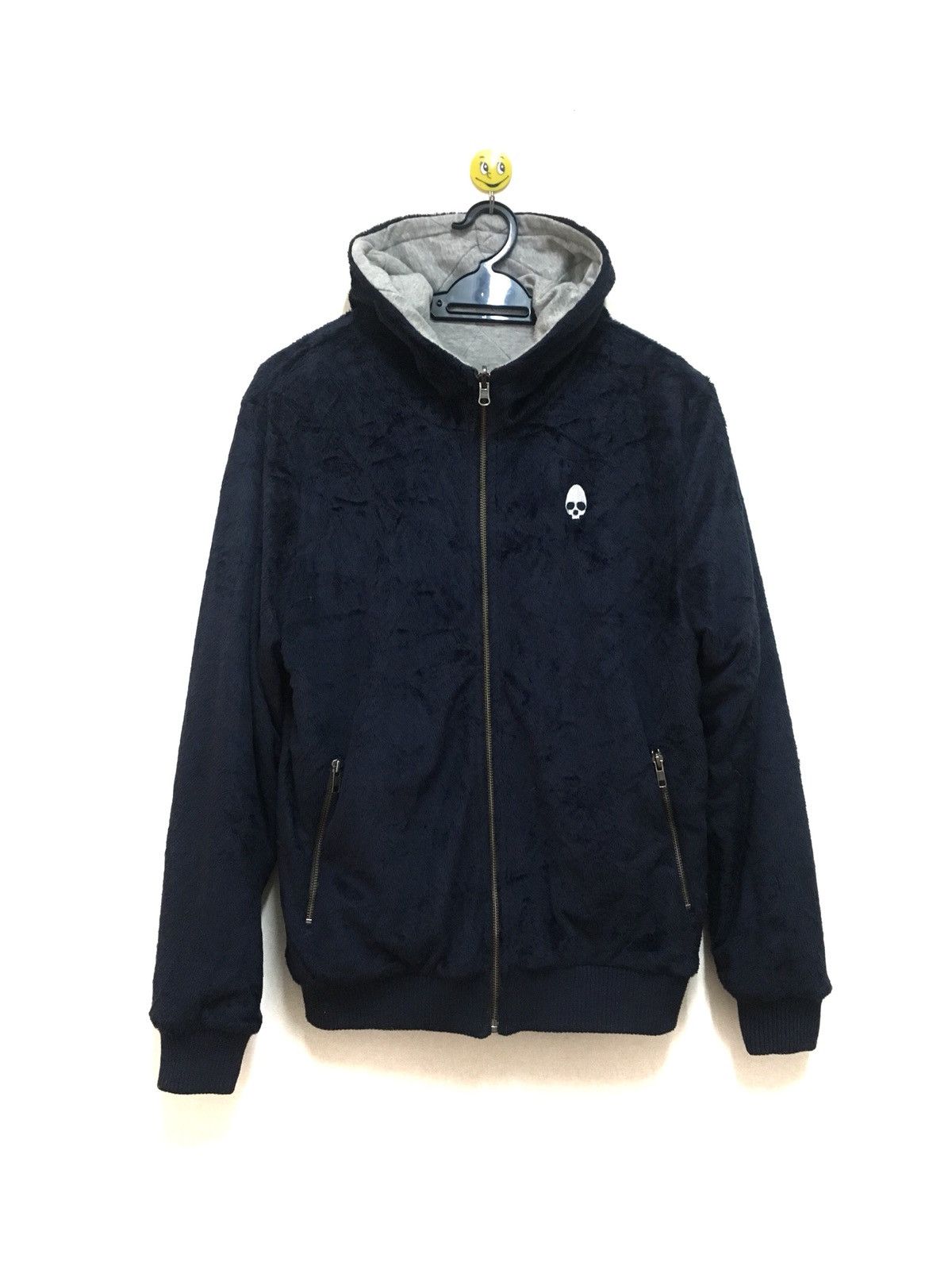 Beams Reversible Sweater Hoddie Jacket Heavy Skull Design