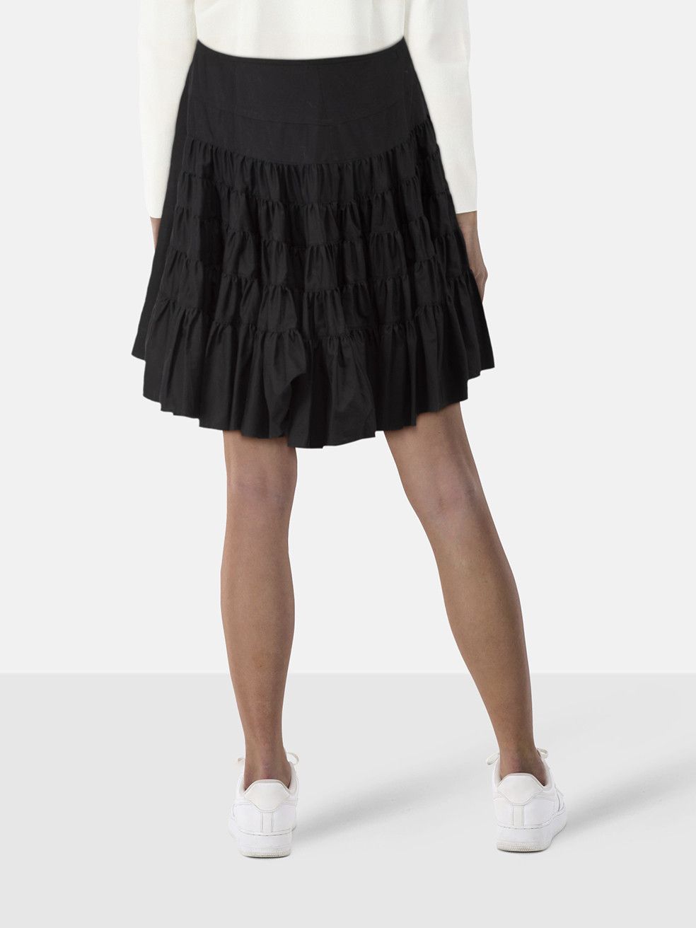 Alaia Black Flared Ruffle Skirt Size 28" / US 6 / IT 42 - 2 Thumbnail