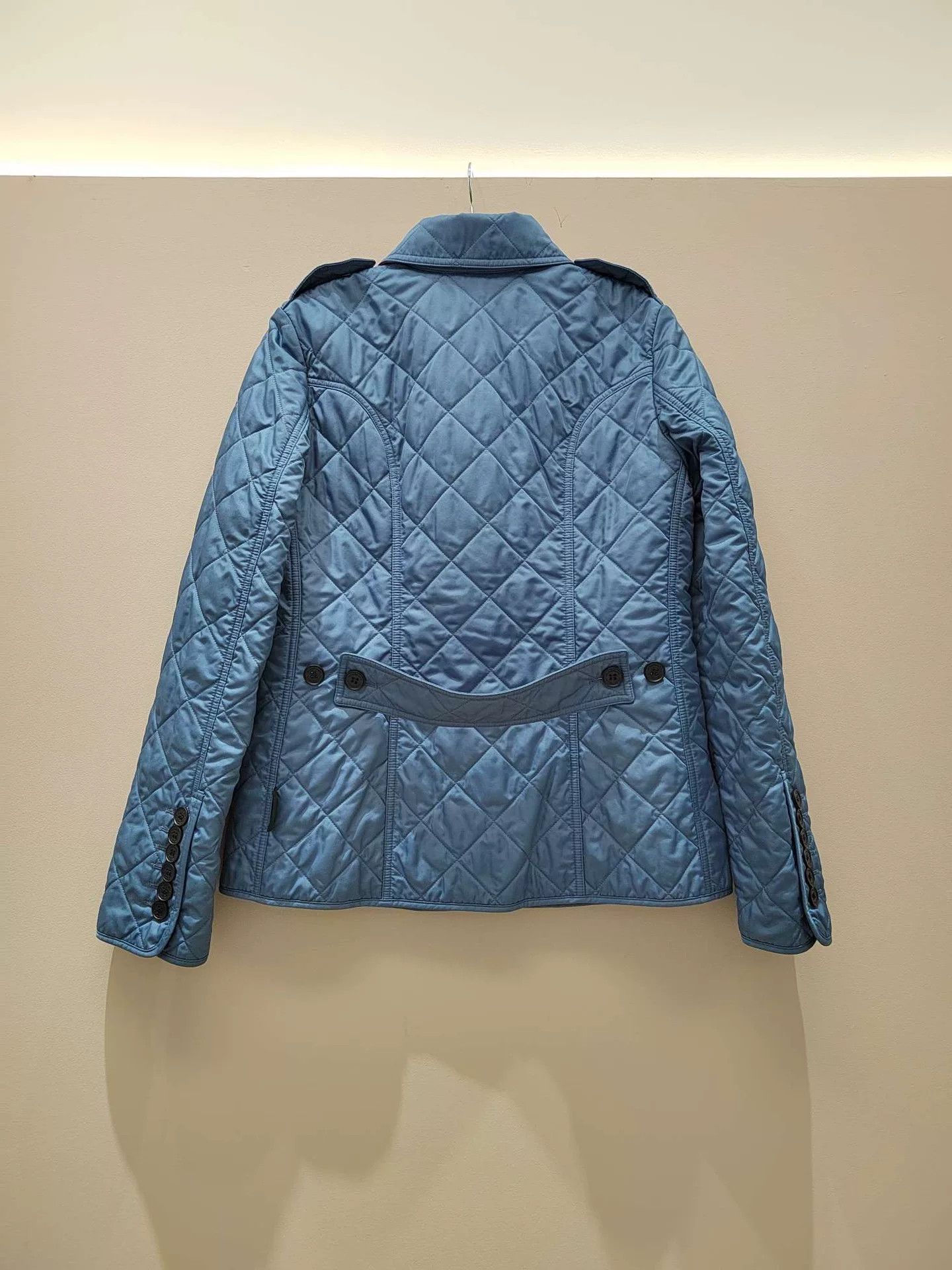 Burberry Burberry London Blue Cotton Coat Size US M / EU 48-50 / 2 - 2 Thumbnail