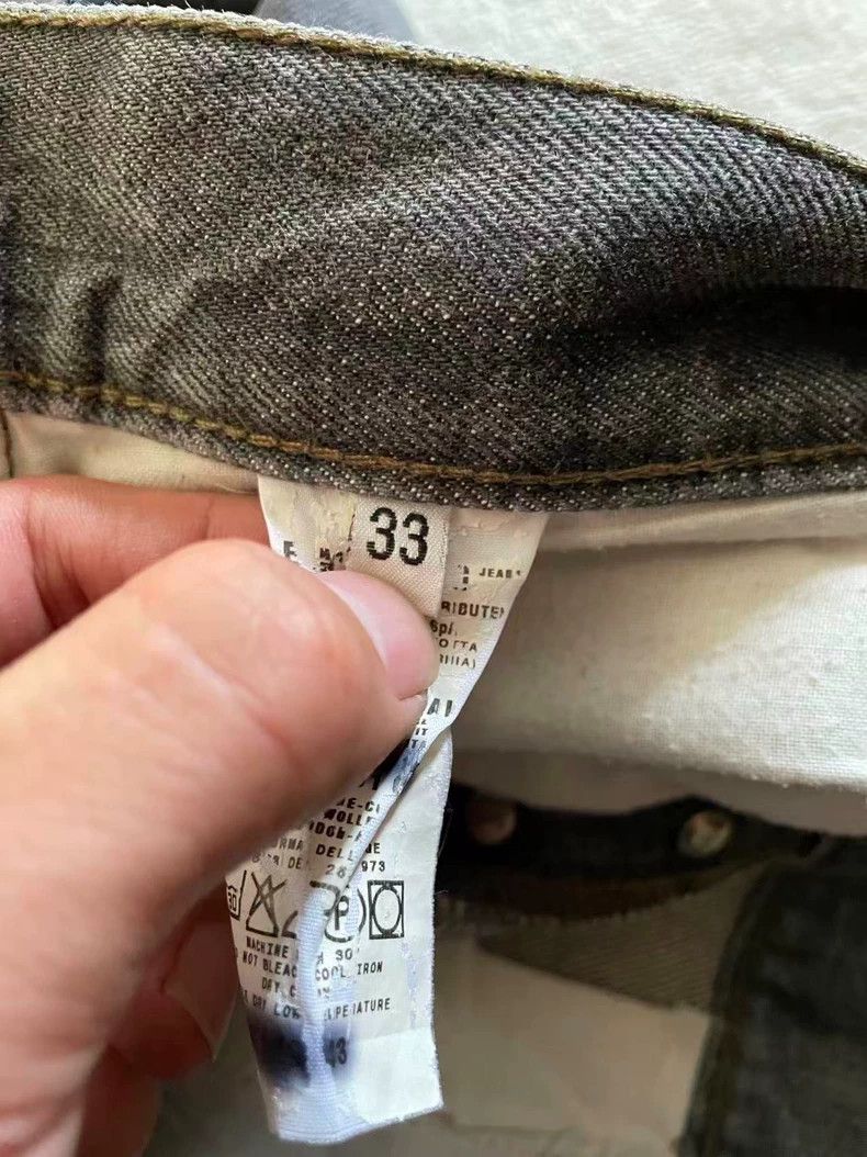 Helmut Lang Helmut Lang Gray Black Raw Denim Jeans 33 Size US 33 - 3 Thumbnail