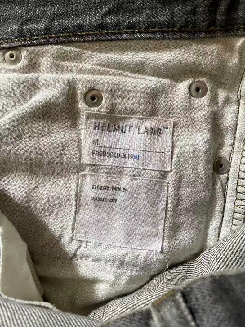 Helmut Lang Helmut Lang Gray Black Raw Denim Jeans 33 Size US 33 - 4 Thumbnail