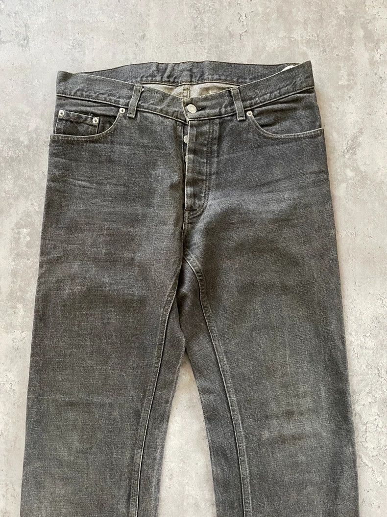 Helmut Lang Helmut Lang Gray Black Raw Denim Jeans Size US 33 - 2 Thumbnail