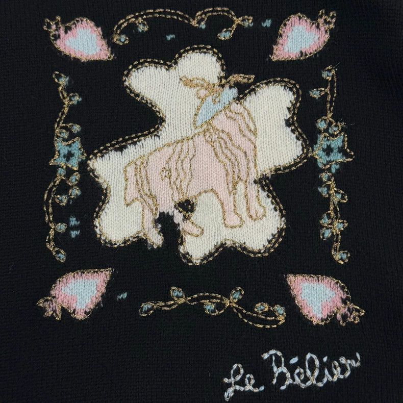 Dior Dior Black Clover Goat Cashmere Sweater Size US S / EU 44-46 / 1 - 7 Thumbnail