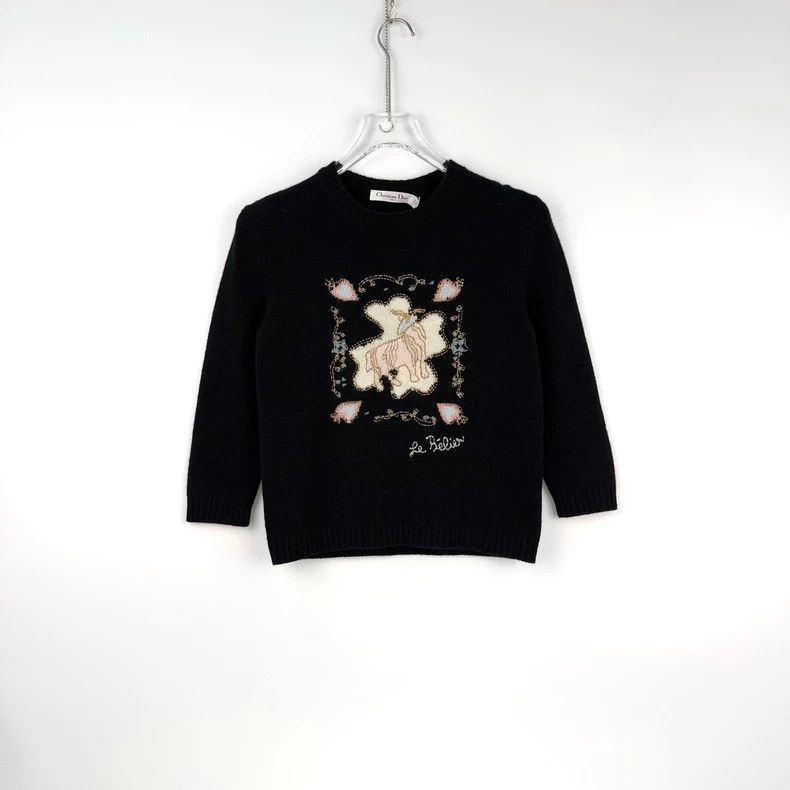 Dior Dior Black Clover Goat Cashmere Sweater Size US S / EU 44-46 / 1 - 3 Thumbnail