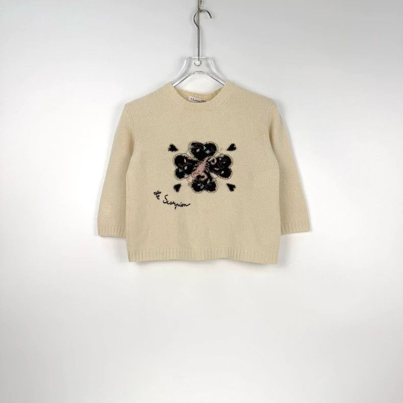 Dior Dior Clover Cashmere Sweater L Size US L / EU 52-54 / 3 - 3 Thumbnail