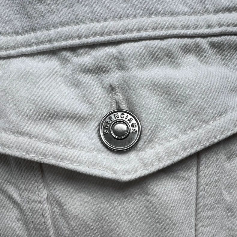 Balenciaga Balenciaga Embroidered Collar Denim Jacket Size US M / EU 48-50 / 2 - 3 Thumbnail