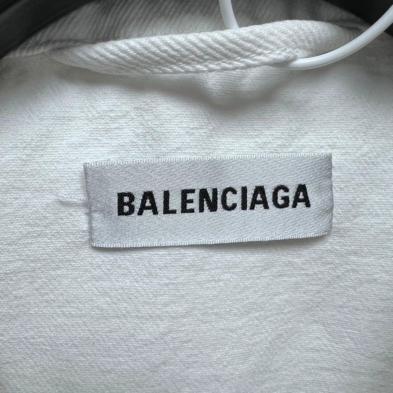 Balenciaga Balenciaga Embroidered Collar Denim Jacket Size US M / EU 48-50 / 2 - 5 Thumbnail