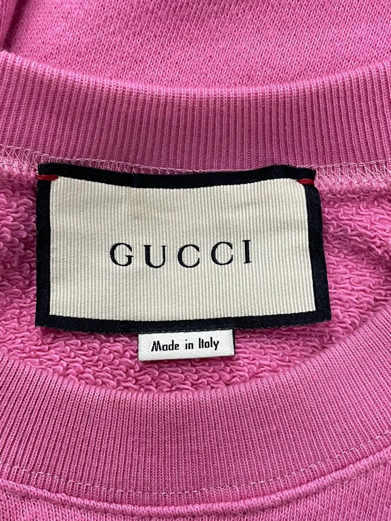 Gucci Gucci Pink Logo Bear Sweatshirt XS Size US XS / EU 42 / 0 - 4 Thumbnail