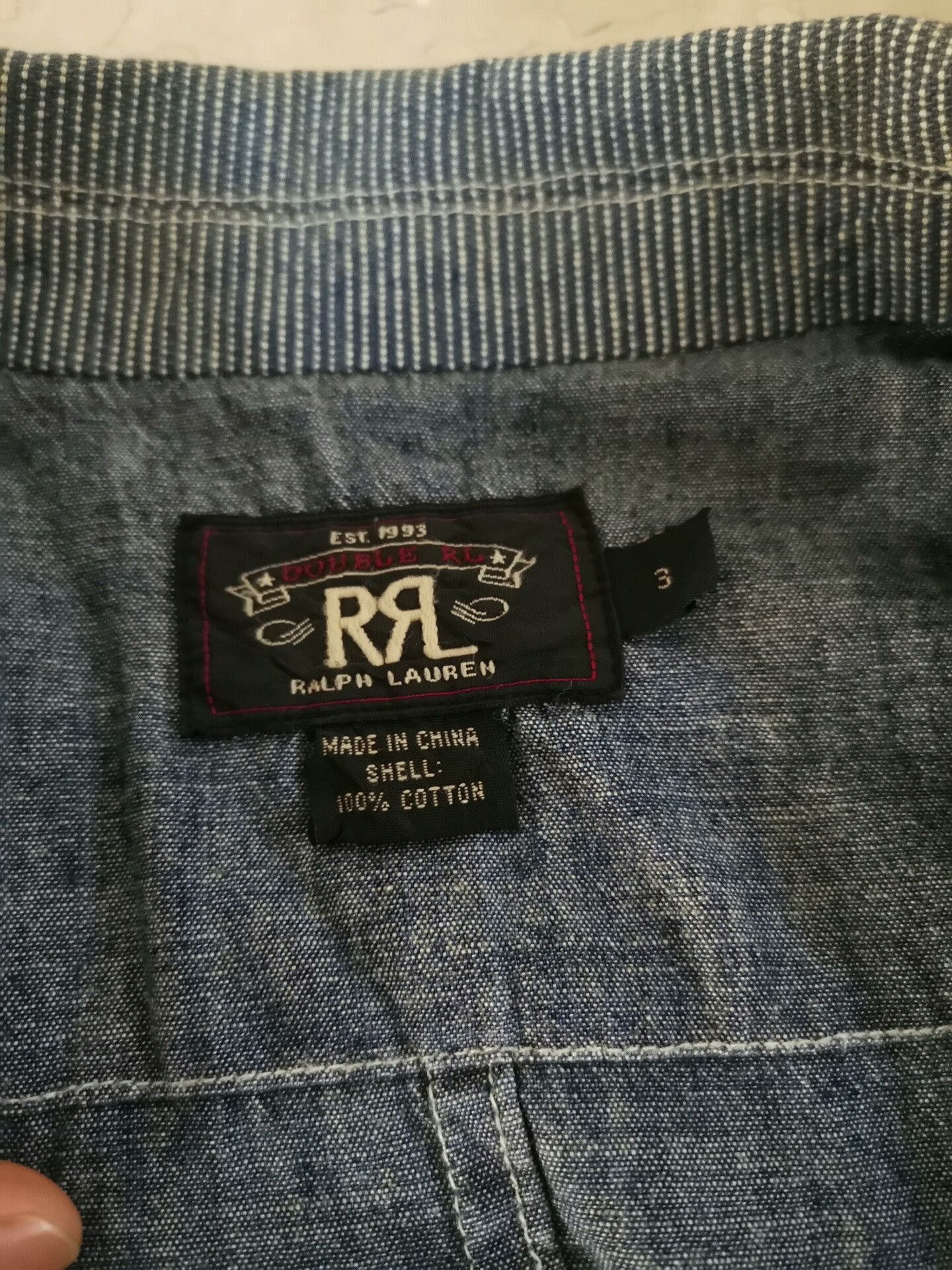 RRL Ralph Lauren RRL Double RL Indigo Dyed Vest Size US S / EU 44-46 / 1 - 4 Thumbnail