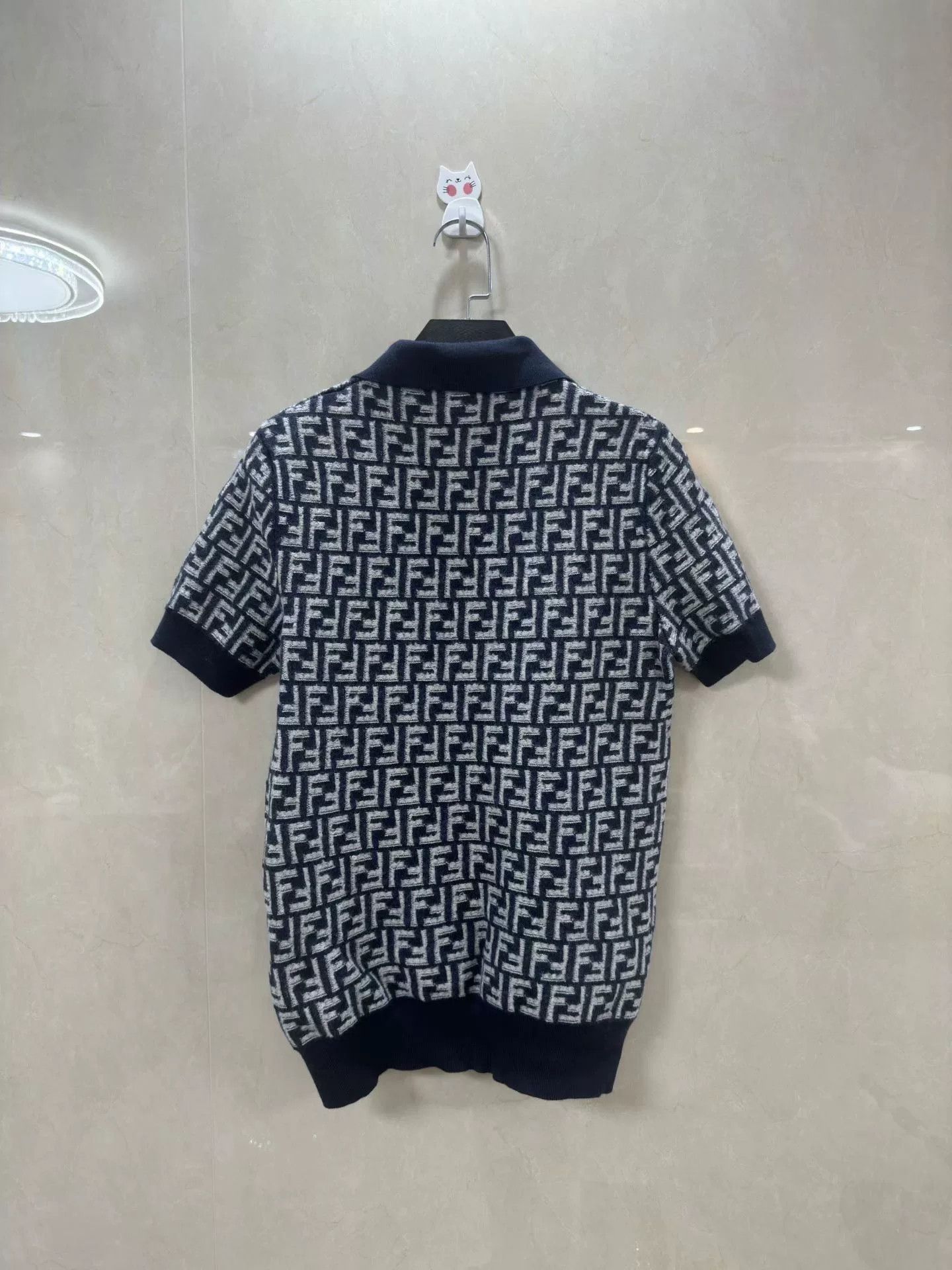 fendi logo short sleeve polo shirt