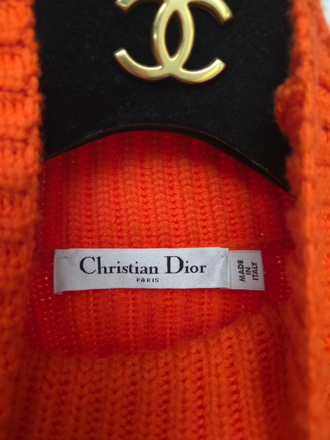 Dior dior orange high-neck wool sweater Size US S / EU 44-46 / 1 - 6 Thumbnail