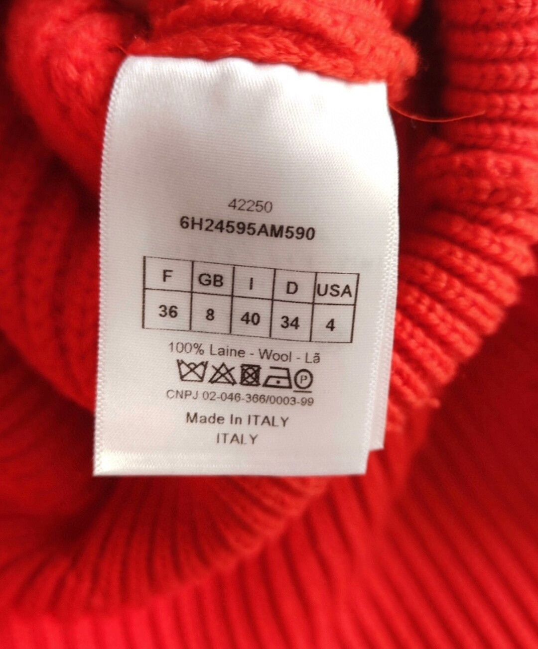 Dior dior orange high-neck wool sweater Size US S / EU 44-46 / 1 - 7 Thumbnail