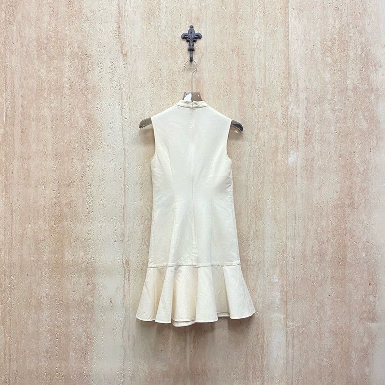 Valentino Valentino Runway Beige Ruffle Dress Size US XS / EU 42 / 0 - 3 Thumbnail