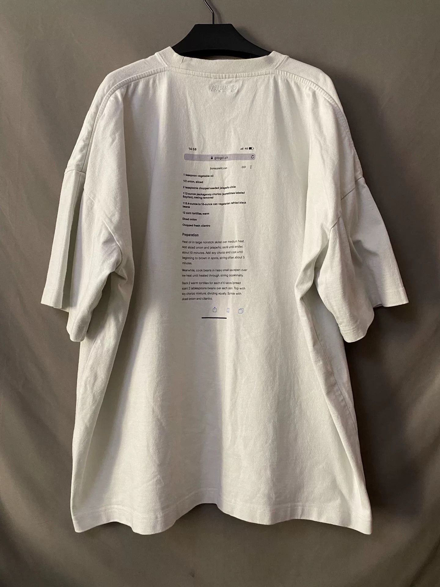 Vetements Vetements Vegan Taco Short Sleeve T-Shirt Size US S / EU 44-46 / 1 - 3 Thumbnail