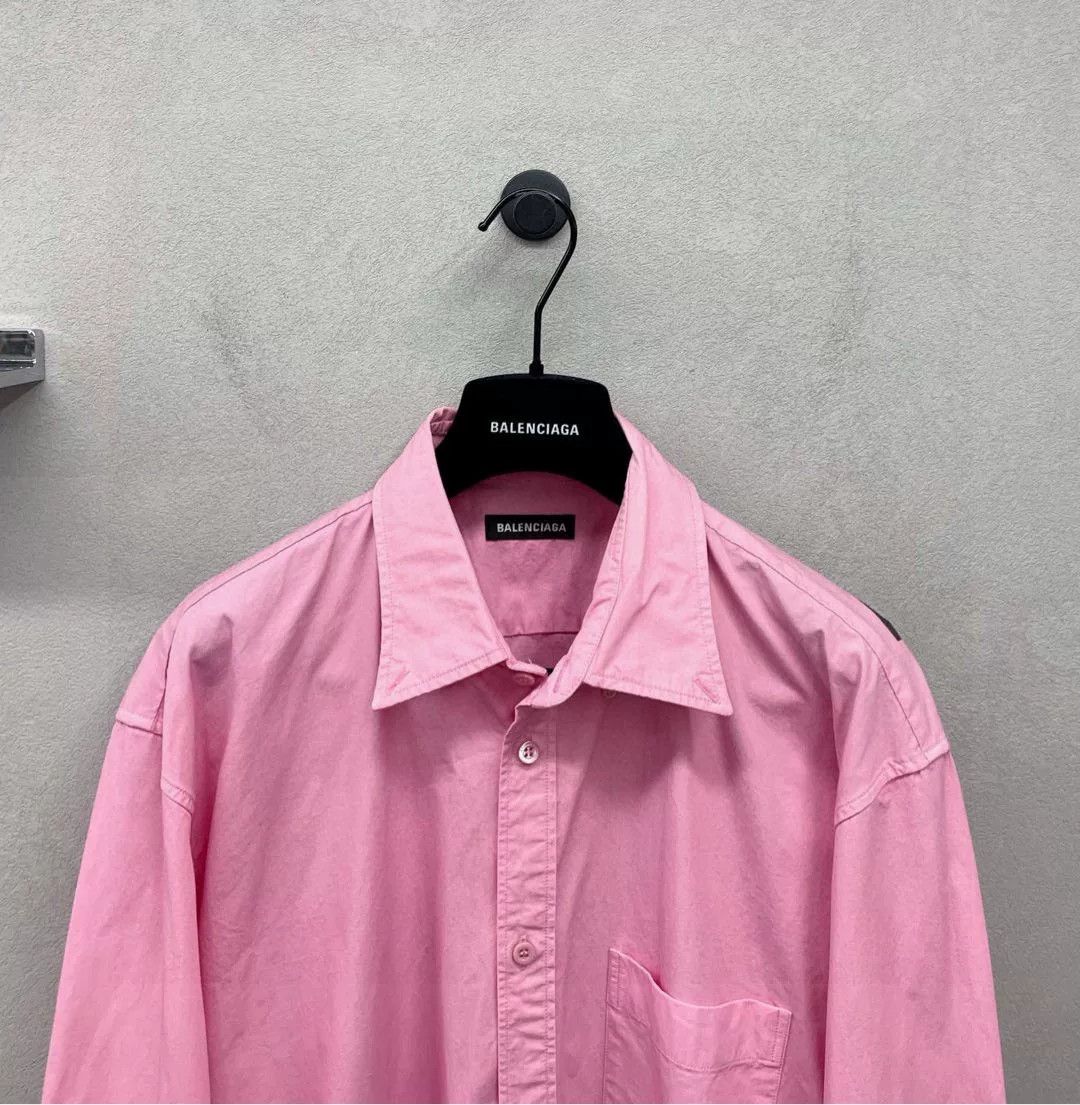 Balenciaga Balenciaga Pink Back Letter Shirt Size US S / EU 44-46 / 1 - 4 Thumbnail