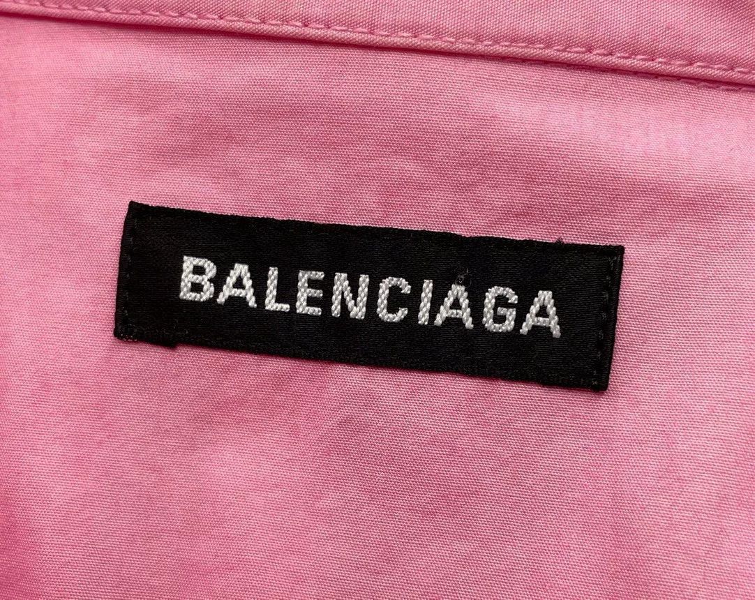 Balenciaga Balenciaga Pink Back Letter Shirt Size US S / EU 44-46 / 1 - 5 Thumbnail