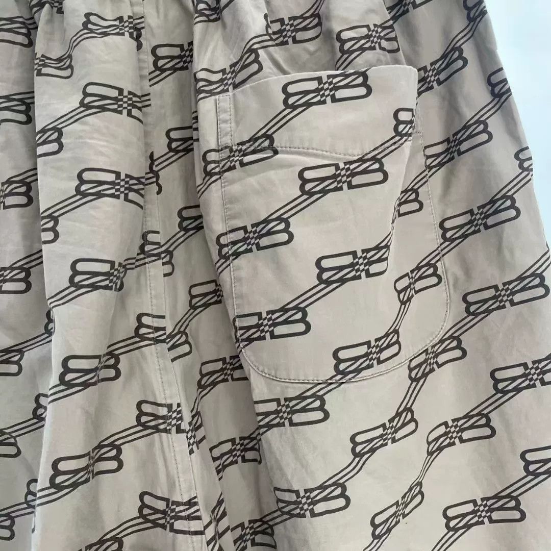 Balenciaga Balenciaga Double B Print Shorts Size US 36 / EU 52 - 3 Thumbnail